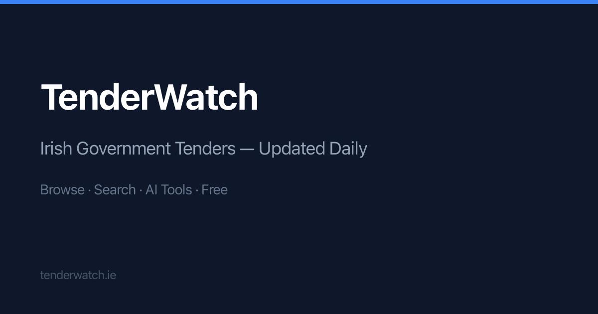 Tenders Published Thursday 6 August 2026 — TenderWatch
